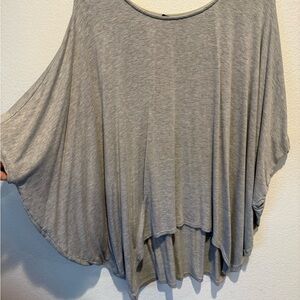 Lane Bryant Gray Draped Swing Tunic Top